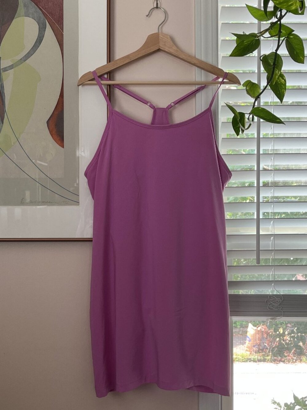 Purple Racerback Athletic Mini Dress